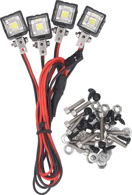 Obrázek produktu pro Světlomety pro RC auta Axial SCX10 90046 Redcat Bílé osvětlení LED světlomety s vysokým jasem 1:10 crawler 4LED
