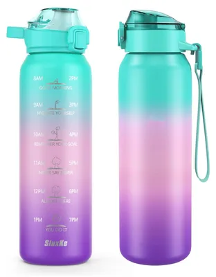 Imagen del producto de Omgoods - Botella de agua de acero inoxidable de 500 ml con asa y tapa a prueba de fugas
