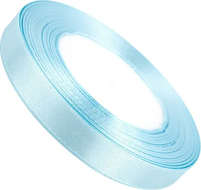 Produktbild von Satinband 12 mm - perle blau - 32 lfm