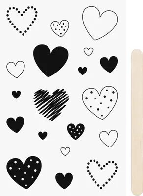 Imagen del producto de Heyda 203780954, Lámina de pegatinas "Corazones", 100 x 190 mm, color , 1 hoja