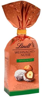 Produktbild von Lindt Weihnachtsnüsse Haselnüsse 100g, 100 g, Milchschokolade, Schweiz, Beutel