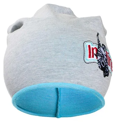 Produktbild von Herbst-Baby-Mütze New Baby In-line grau-türkis, Gr. 110 (4-5r)