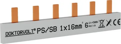 Produktbild von 1P Phasenschiene Stift 6-polig 16mm² PS/SB Schiene