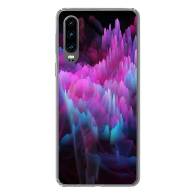 Produktbild von MuchoWow® Handyhülle Schutzhülle Hülle für Huawei P30 Rauch - Farbe - Abstrakt Silikon Softcase Handy Hülle - Kartenbesitzer