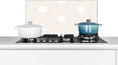 Produktbild von KitchenYeah®  Spritzschutz Küche - Küchenrückwand - Wandschutz für Herd und Spüle - Abstrakt - Muster - Entwurf 60x30 - Alu-Dibond (Alternative zum Spritzschutz aus Glas) - Hitzebeständig - Herdspritz