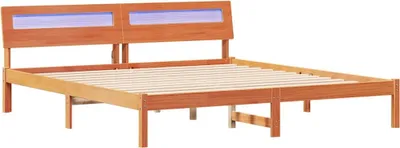 Produktbild von vidaXL Bettrahmen Wachsbraun 180 x 200 cm Massives Kiefernholz