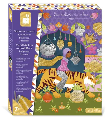 Image de Janod Kit de bricolage autocollants métalliques Bollywood - Kit créatif pour enfants