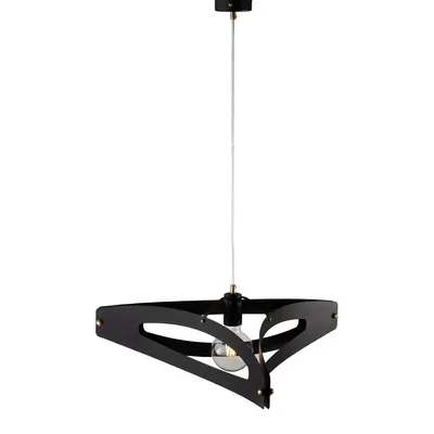 Productafbeelding van Belight - Onyx - Hanglamp, zwart, lasergesneden, verchroomd messing, Ø51, 1 lichtpunt - BL323-1-NR
