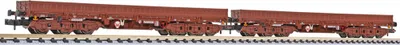 Produktbild von Liliput L 260192 Spur N 2-tlg. Set, 6-achs. Schwerlastwg., DR, Samms 4860, braun, Ep.IV