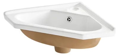 Immagine prodotto di Lavabo ad angolo Lavabo in Vetroceramica Lavabo da appoggio Lavabo bianco Installazione in bagno