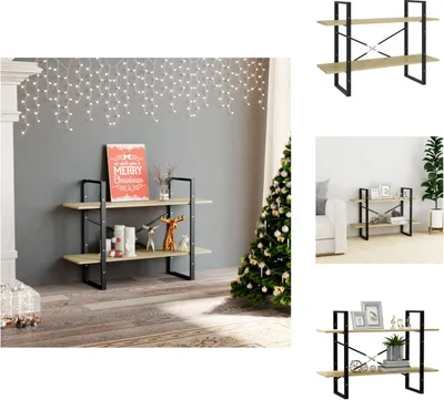 Zdjęcie produktu dla vidaXL Regał na książki 2 przegrody dąb sonoma 100x30x70 cm Materiał drewnopochodny - Regały i półki na książki