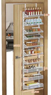 Obrázek produktu pro Organizér na dveře, odolná konstrukce, nastavitelné košíky, BÍLÁ
