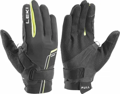 Produktbild von LEKI Handschuhe »Nordic Move Shark« Schwarz Gelb Weiß Gr.7.0