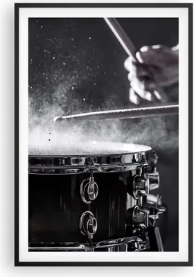 Produktbild von Gerahmtes Poster - Schwarzer Rahmen - Trommel Staub Trommel - 61x91,5 cm - Wand Bild - Wanddeko - Wandbilder - Kunstposter - Wandposter - Bilderrahmen - Bilder - Kunstdruck - Wandbild P2BPA61x91-4313
