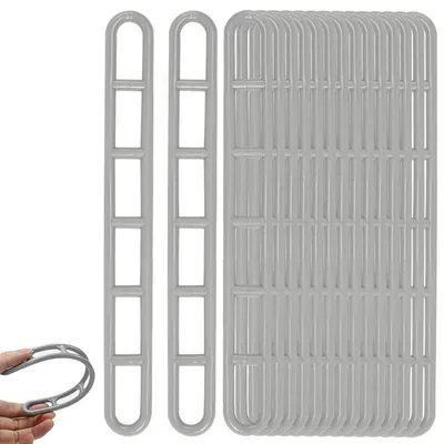 Produktbild von Zeltspanner Spannhaken 25er Set 6-Loch Planenspanner PVC Abspannseile Zelt Zubehör Grau für Markise, Pavillon, Camping