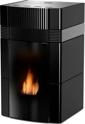 Produktbild von Woody 24 kW – Wasserführender Pelletofen A++ | Schwarze Keramik