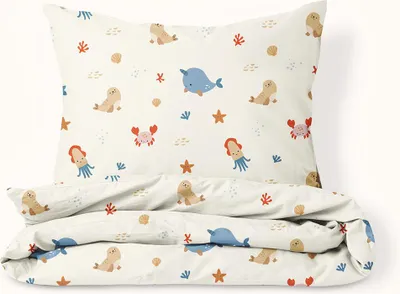 Produktbild von Petite Amélie Bettwäsche-Set – 140x200 cm – Baumwolle – Océan