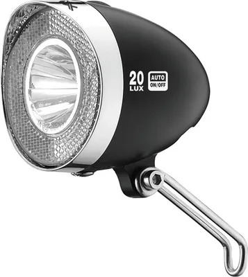 Produktbild von XLC Scheinwerfer LED Retro Reflektor 20Lux Schalter schwarz STVZO