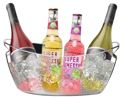 Acryl-Champagnerkühler 6 L, transparent, für Partys und Events