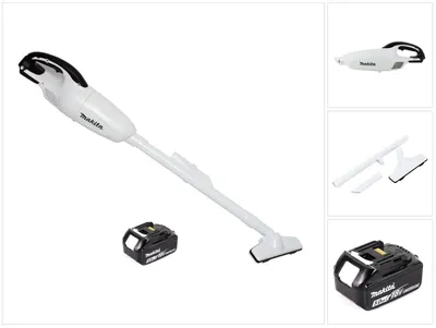 Zdjęcie produktu dla Odkurzacz akumulatorowy Makita DCL 180 T1 W 18 V biały + 1x akumulator 5,0 Ah - bez ładowarki