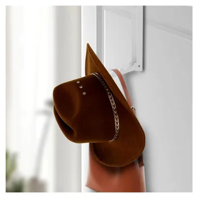 Produktbild von Türhaken, 2 Stück bohrfreier 6-fach Halter für Türen, strapazierfähiger Wäschetrockenhänger für Badezimmer, Wohnheim, Wohnung, Kleiderschrank, Küche, Schlafzimmer und Waschküche