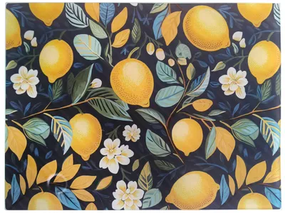 Productafbeelding van Aria glazen schaal, 40x30 cm, citroenmotief