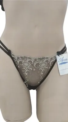Zdjęcie produktu dla Stringi Damskie Czarne Rozmiar S Ava