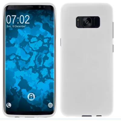 Produktbild von PhoneNatic Case kompatibel mit Samsung Galaxy S8 Plus - weiß Silikon Hülle matt + flexible Folie