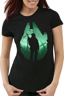 Produktbild von style3 Chewie Damen T-Shirt solo rasender falke endor, Größe:2XL