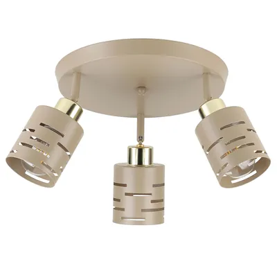 Produktbild von MasterLED Deckenleuchte Elen 3-flammig E27 beige-gold