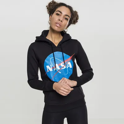 Zdjęcie produktu dla Mister Tee Ladies Hoodie Ladies NASA Insignia Hoody Black-L