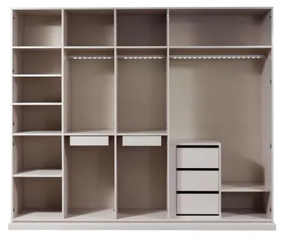 Image de Armoire chambre grise Armoire de luxe Armoire en bois Meuble de rangement