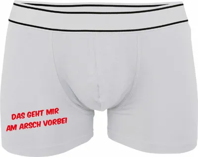 Produktbild von Boxershorts - Mann - Boxer-0014-man-white-v-XL - weiß - XL - vorn - Das geht mir am Arsch vorbei - lustiges Motiv - Spruch - Unterwäsche - Unterhose - Freizeit - lustig