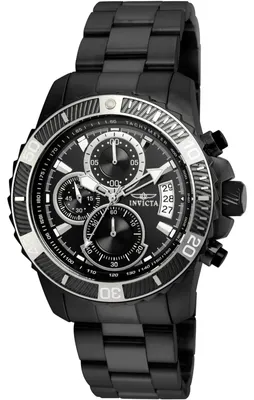 Productafbeelding van Invicta Pro Diver - SCUBA 22417 - Herenhorloge - Quartz uurwerk - Roestvrij staal met zwarte wijzerplaat - 45 mm