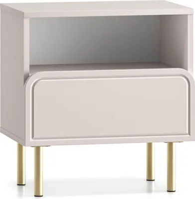 Produktbild von Selsey Loppa – Nachttisch mit Schublade und Fach, Kaschmirbeige, 50 cm