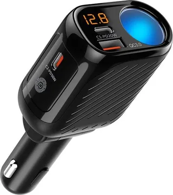 Obrázek produktu pro Adaptér pro nabíjení USB v autě, 12 V, černý