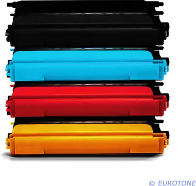 Produktbild von 4x Eurotone Toner Alternative für Brother TN-135BK Black Schwarz / TN-135C Blau Cyan / TN-135M Rot Magenta / TN-135Y Gelb Yellow
