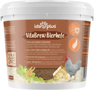 Produktbild von KERBL IdaPlus® Bierhefe VitaBrew 1,5 kg – fÃ1/4r GeflÃ1/4gel (Ergänzungsfuttermittel)