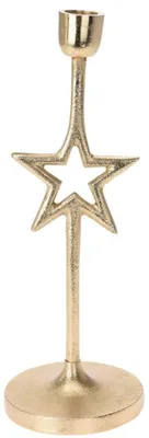 Produktbild von Goldfarbener Metall-Kerzenhalter 18,5cm, Stern