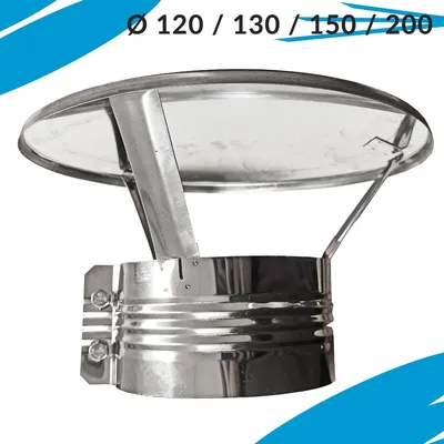 Produktbild von Kamin Regenhaube Edelstahl Kaminabdeckung Schornsteinabdeckung Schornsteinaufsatz Kaminaufsatz DA Serie DA130-CH (130mm)