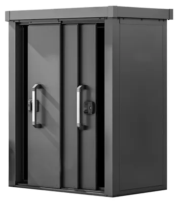 Immagine prodotto di GFP Primeyard Armadio da esterno in metallo 120x78x161 cm Casetta da giardino antracite pavimento incluso