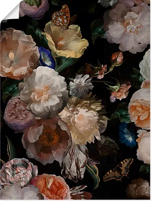 Produktbild von ARTland Poster Antike Holländische Blumen Größe: 45x60 cm