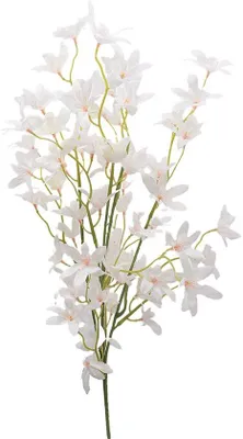 Image de 3 tiges de fleurs blanches – Fleurs artificielles de 68 cm – Tiges décoratives pour l'intérieur et l'extérieur