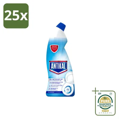 Produktbild von 25 x Antikal Toiletreiniger - 750 ml - Vorratspackung - 25 Stücke