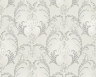 Produktbild von A.S. Création Satintapete Hermitage 9, reinweiß, silberfarben, metallic, 10,05 m x 0,53 m, 943385, 94338-5