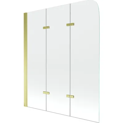 Obrázok produktu pre Mexen Felix vaňová zástena trojkrídlová 120 x 140 cm, transparentnéné, zlatá - 890-120-003-50-00