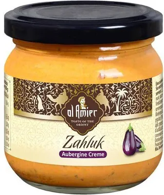 Produktbild von Al Amier Zahluk Aubergine Creme 175 G Glas Vegetarisch Glutenfrei Cremig-rauchig im Geschmack