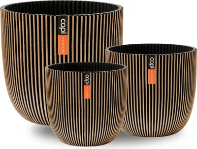 Produktbild von Capi Europe - Geschenkset Topf Kugel Groove 'made with' - Gold - Set M