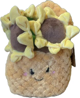 Produktbild von Take me home plant pluche bloemenmand Geel 18 cm 660671