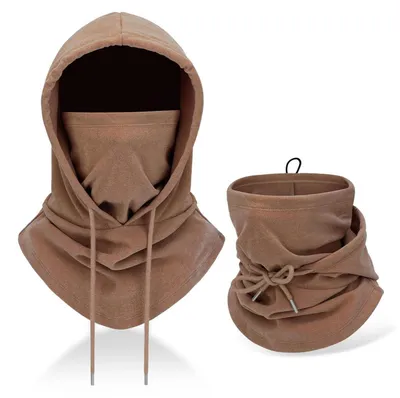 Produktbild von Sturmhaube Winter Warm Fleece Balaclava Skimaske Unisex Winddicht Thermo Braun